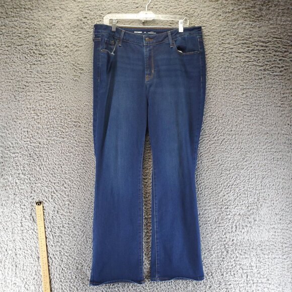 Old Navy Jeans Womens Size 16 Blue Mid-Rise Kicker Bootcut Stretch Denim - Picture 1 of 12